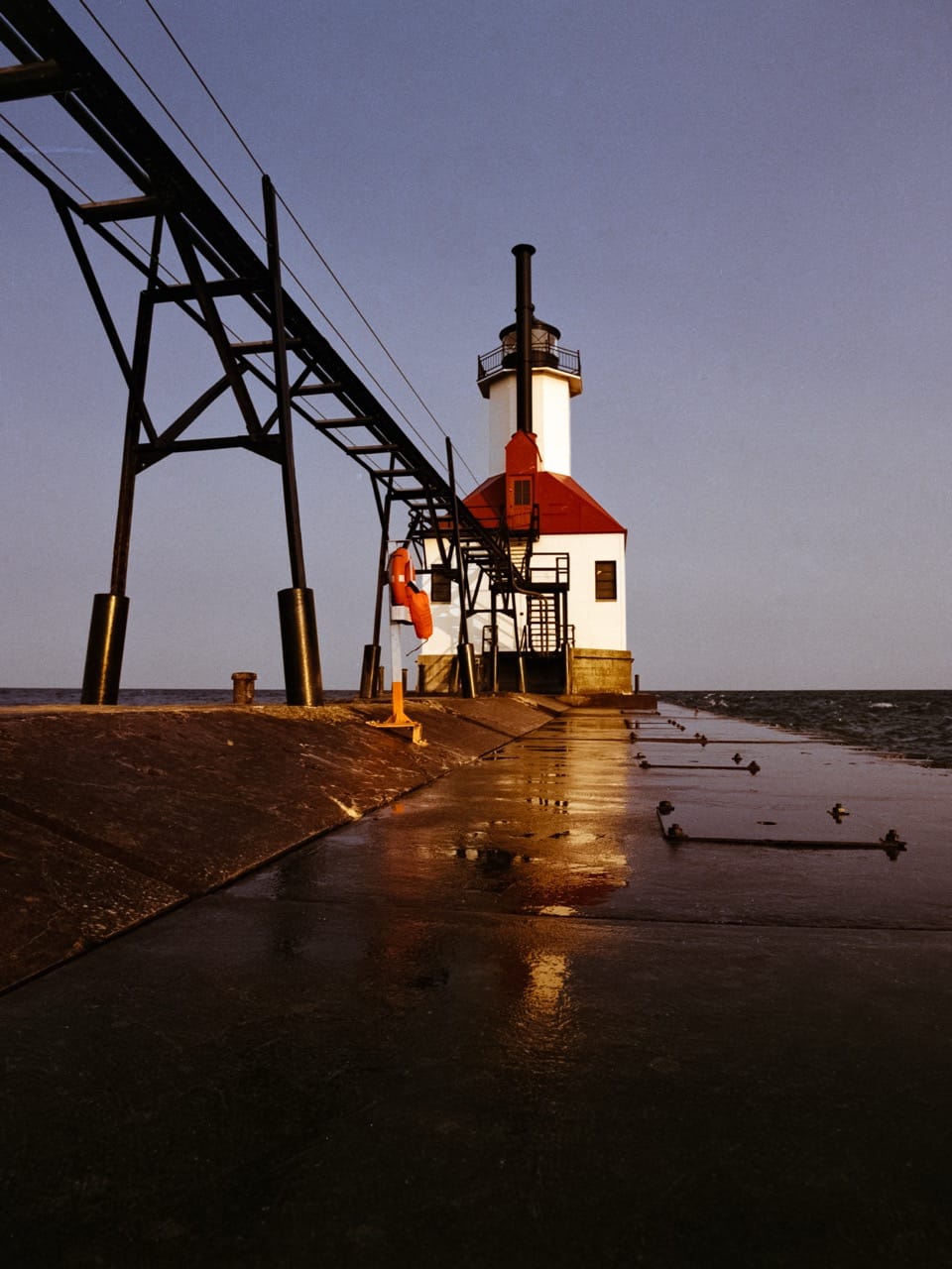 Wildfire Golden Hour at St. Joseph Lighthouse