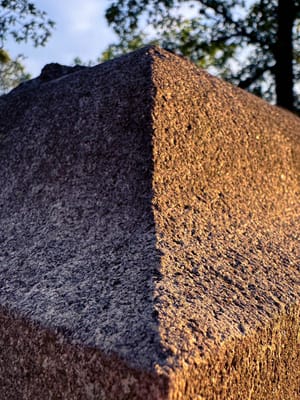 Headstone At Sunset